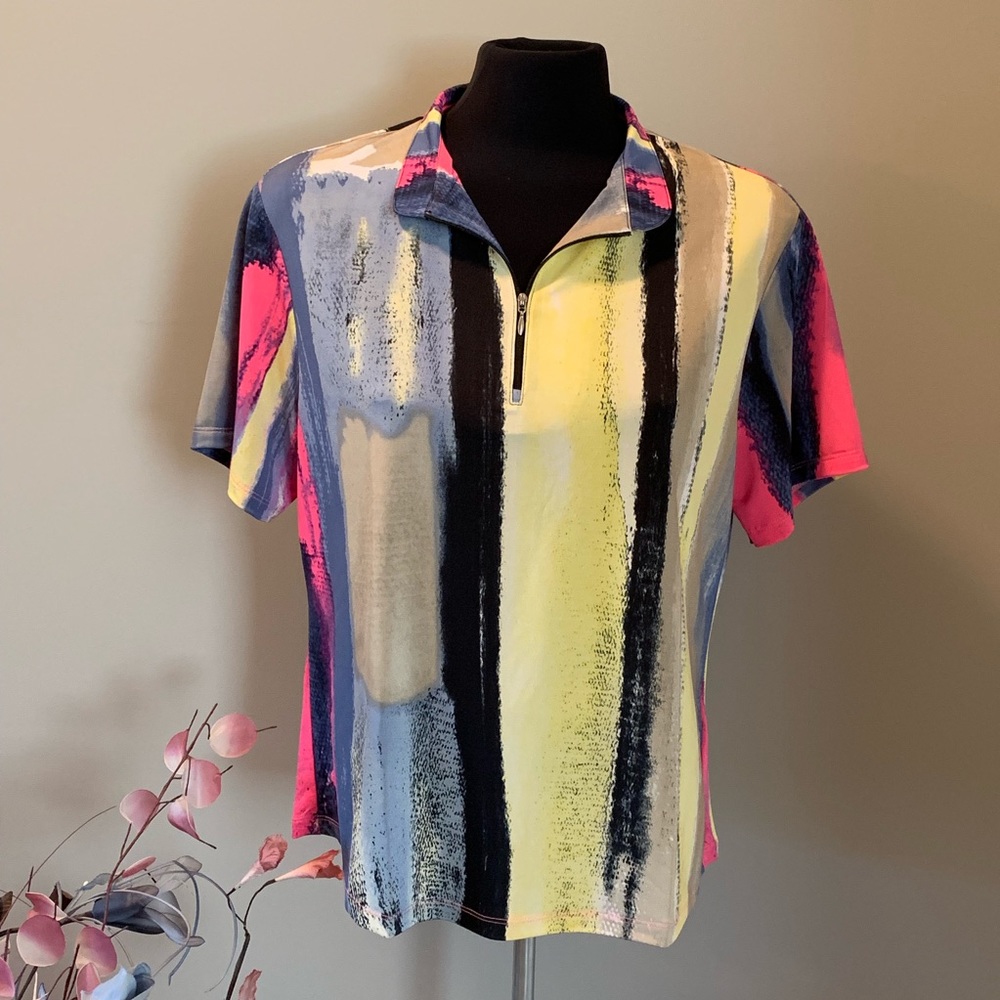 Multicolor Abstract Women's Top